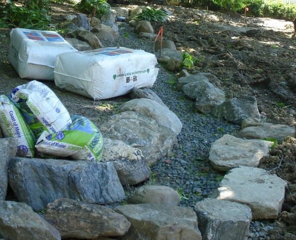 Supplies needed for a dry creek bed